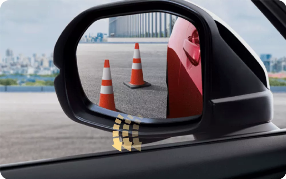 Auto-Foldable with NEW Reverse Auto-Tilt Side Door Mirror