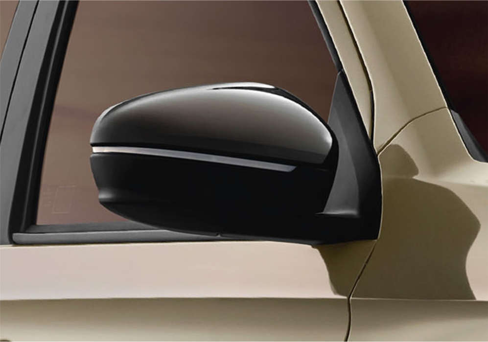 New Power Retractable Black Door Mirror with LED Turning Signal   