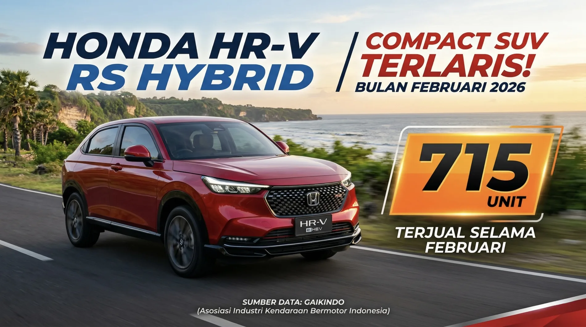 Dominasi Tak Terbendung, Honda HR-V Kembali Jadi Compact SUV Terlaris di Februari 2026