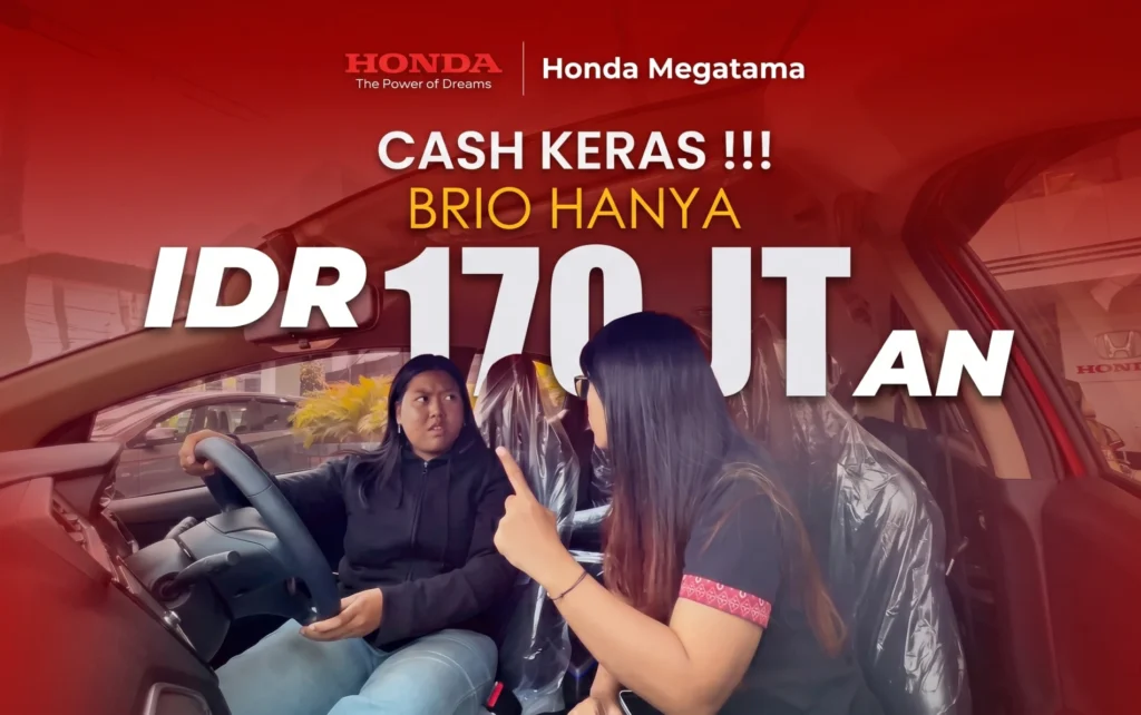 Gak Pake Ribet Cicilan! Sikat Promo Honda Brio Cash Keras 170 Jutaan di Honda Megatama